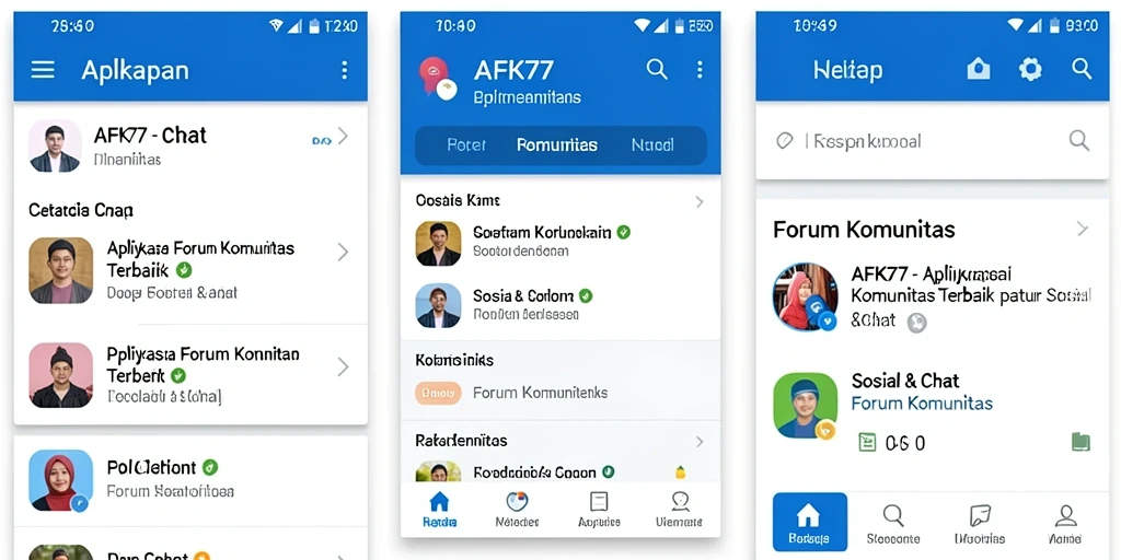 Tampilan antarmuka AFK77 yang intuitif dan menarik.