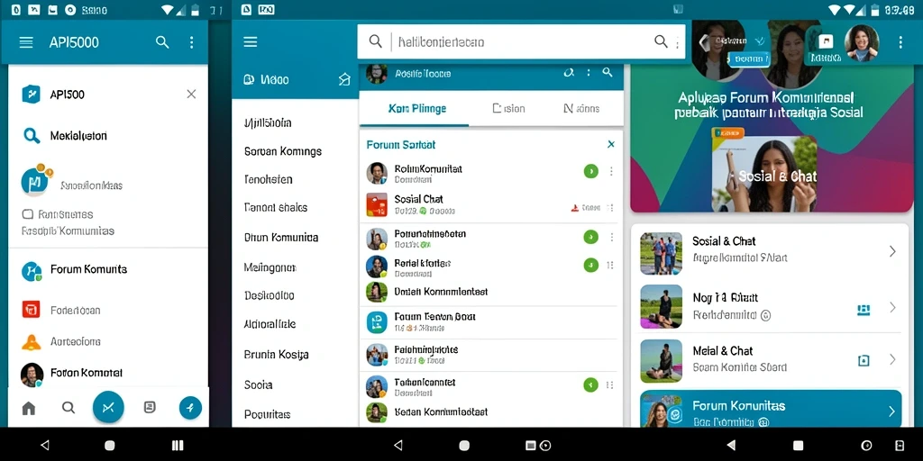 Antarmuka sederhana dan interaktif aplikasi API5000 untuk forum komunitas.