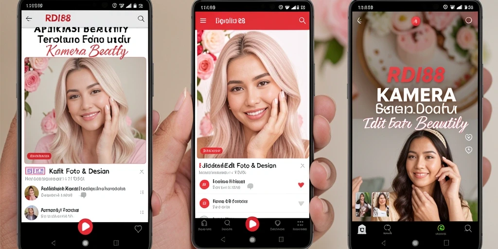 Antarmuka intuitif RDI88 untuk edit foto Kamera Beautify.