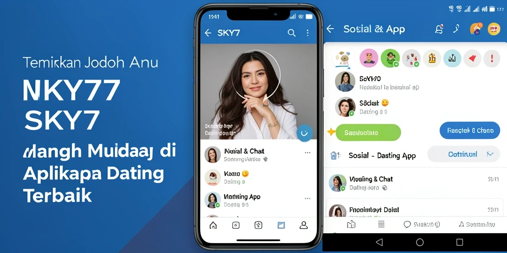 Antarmuka utama SKY77 menunjukkan fitur pencarian jodoh yang intuitif.